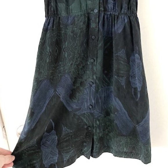 Urban outfitters green, blue & black silk dress - Picture 3 of 5